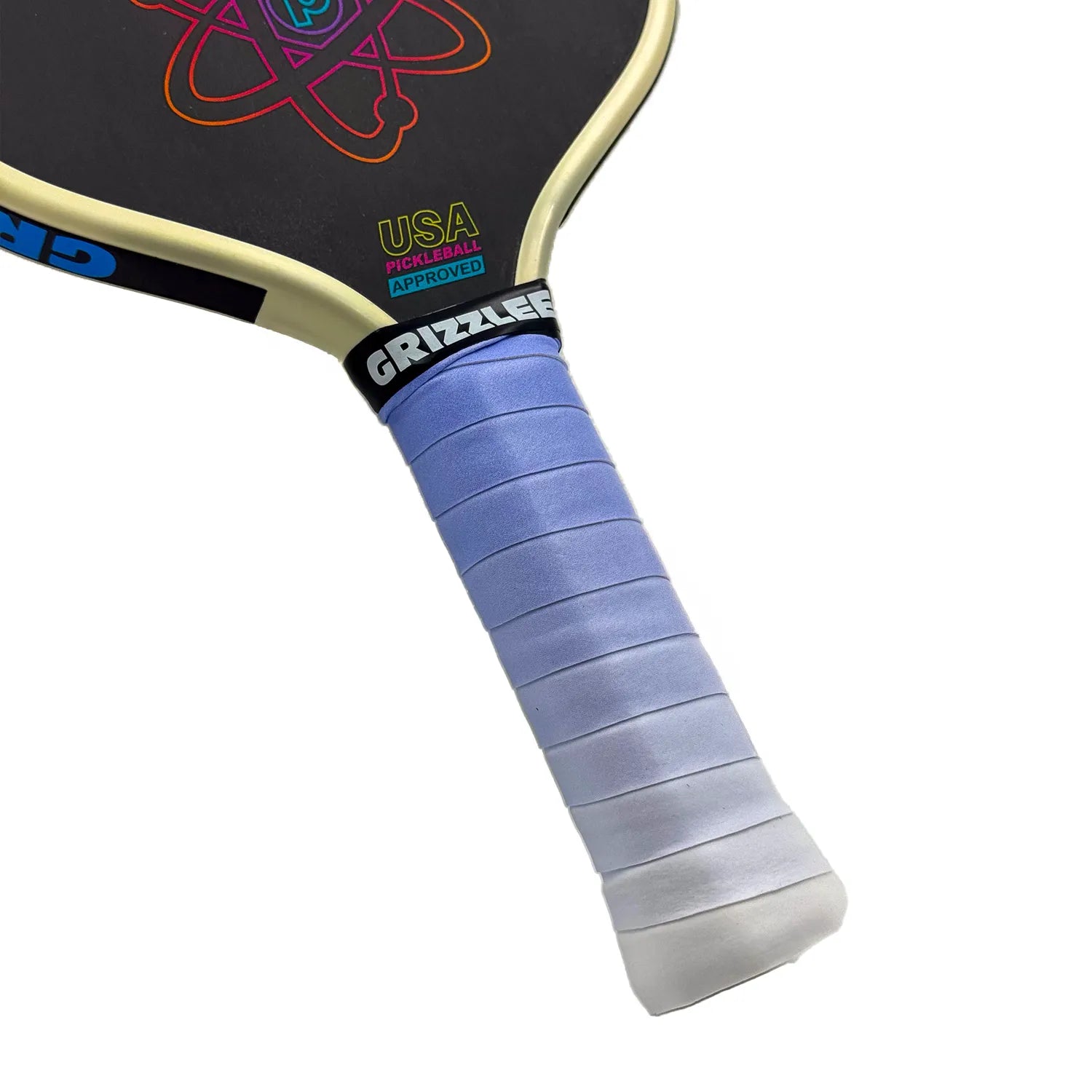 Turn heads with GRIZZLEE GRIPZ Purple‑to‑White Gradient Overgrip featuring advanced bite and cushioned resilience for superior court performance.