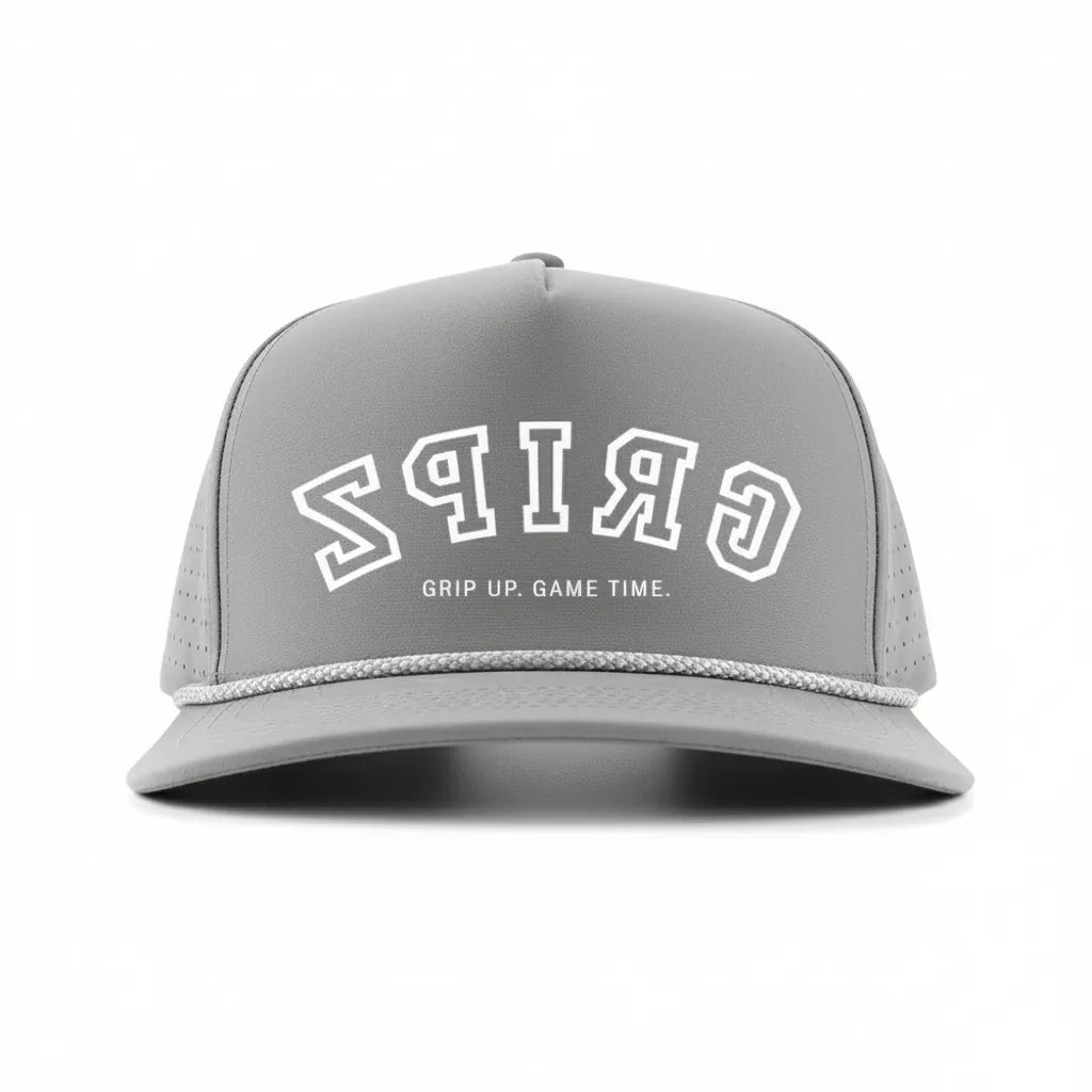 Grey "GRIPZ" Snapback Rope Hat